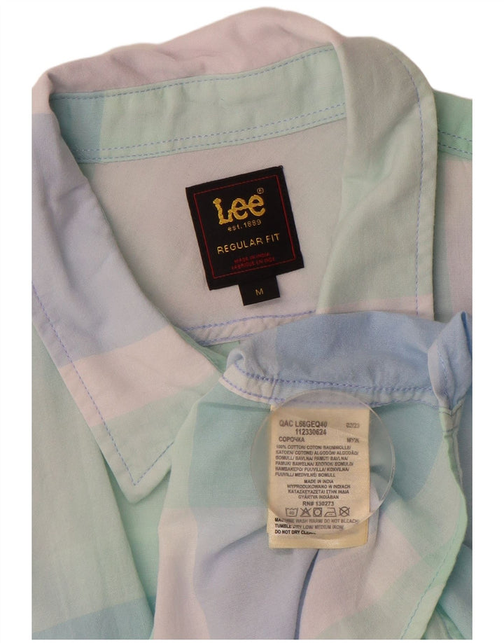 LEE Chemise à Manches Courtes Homme Coupe Regular Coton à Carreaux Multicolore Moyen
