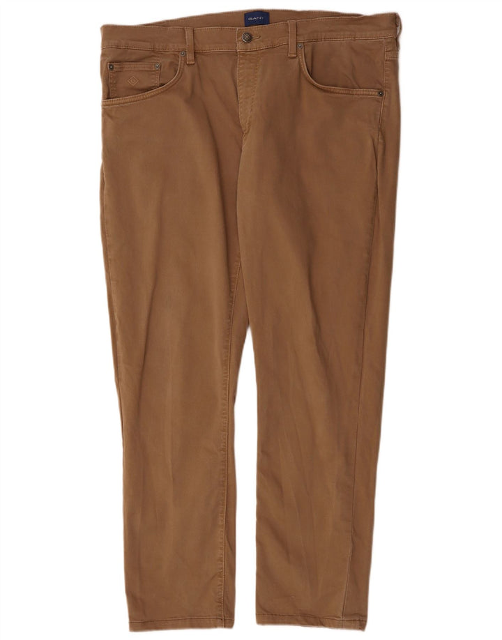 GANT Pantalon décontracté droit pour homme W38 L29 Marron Coton