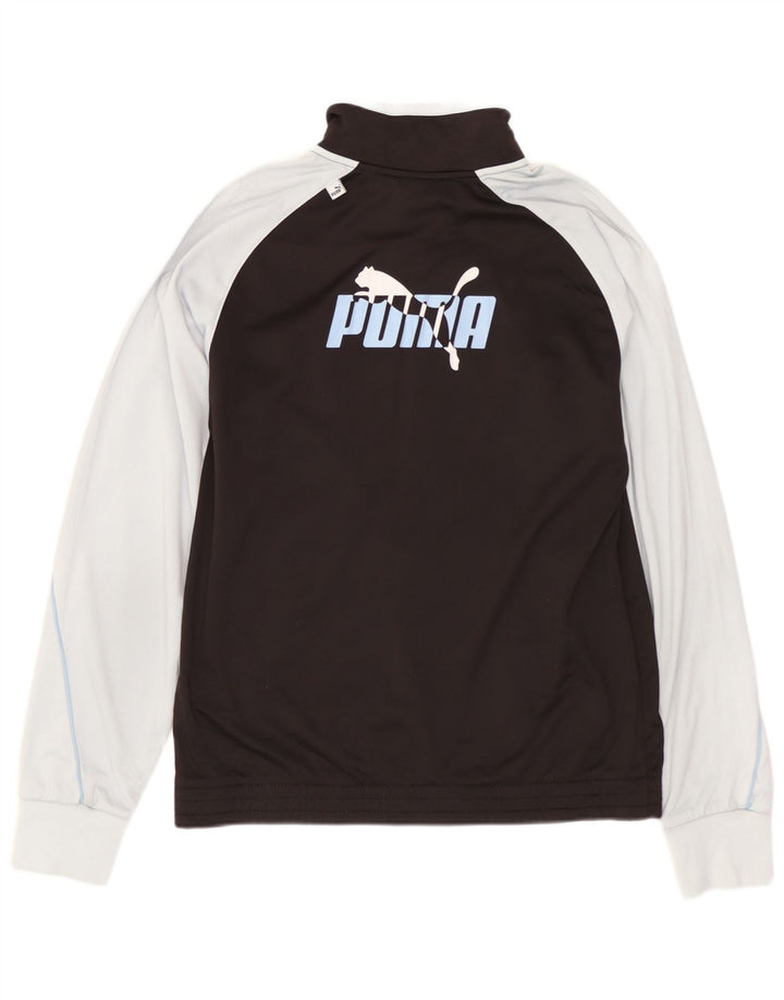 PUMA Veste de survêtement graphique pour garçon 13-14 ans Noir Colourblock