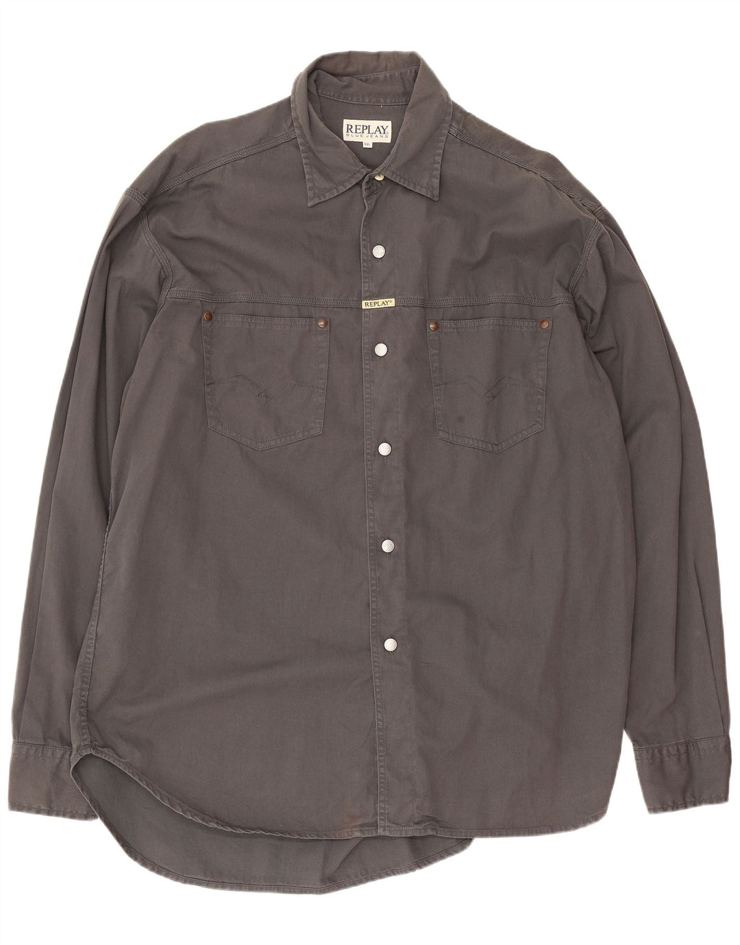 Replay Chemise en Jean Homme 2XL Gris Coton
