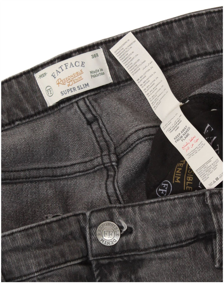 FAT FACE Jean Super Slim Homme W38 L31 Gris Coton