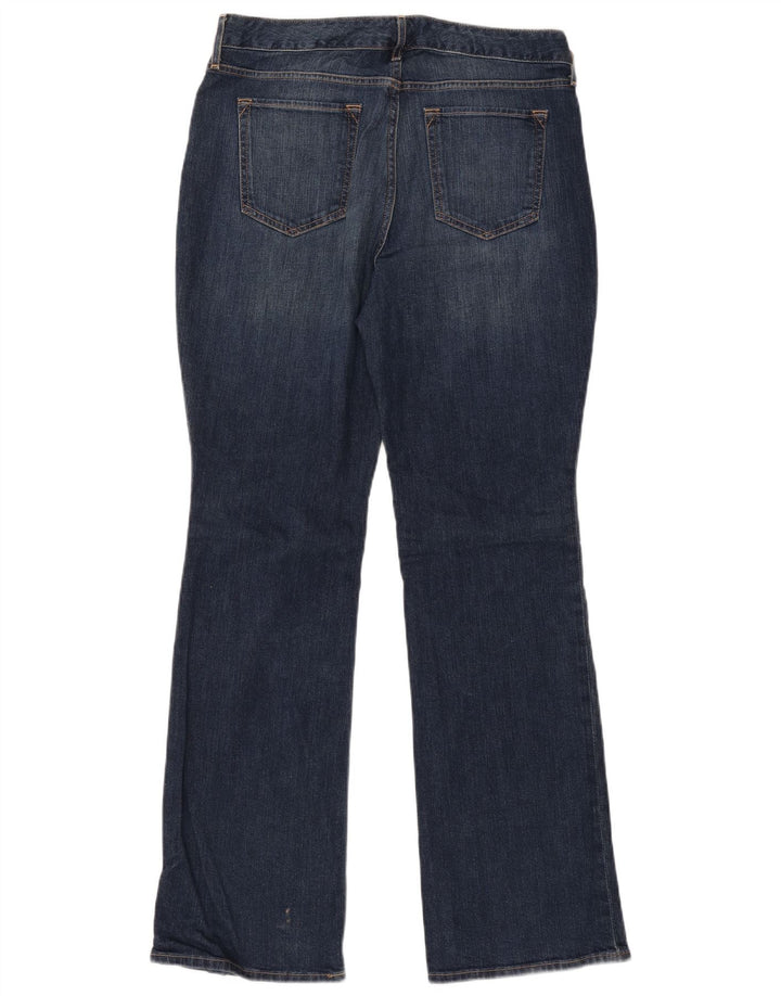 Eddie Bauer Jean bootcut courbé pour femme US 10 Large W32 L33 Bleu Coton