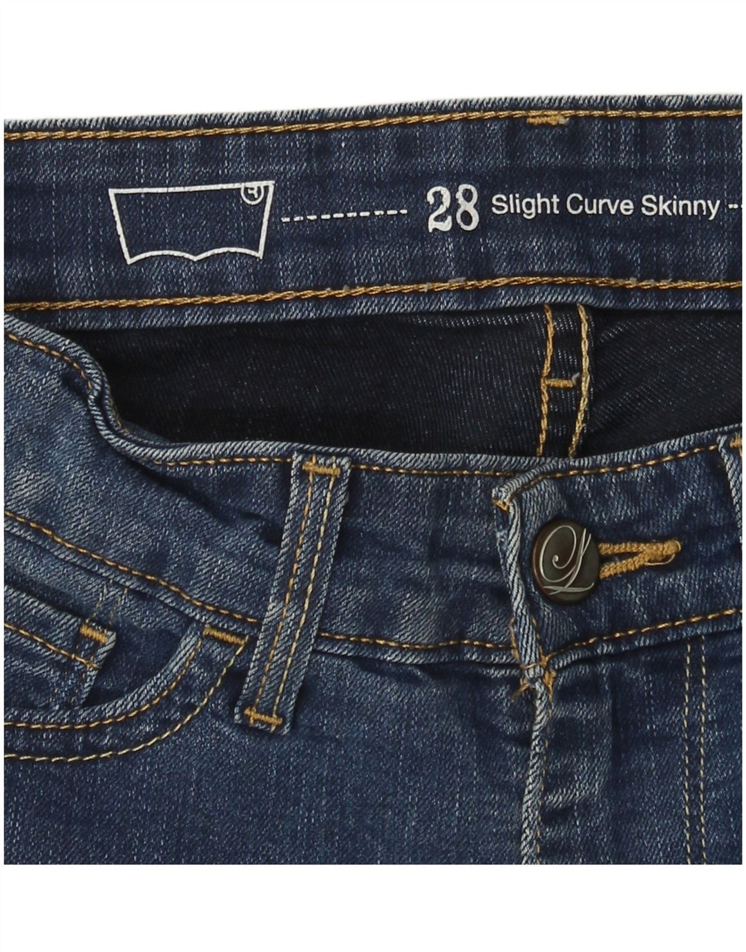 LEVI'S Jean Skinny Légèrement Courbé Femme W28 L27 Bleu