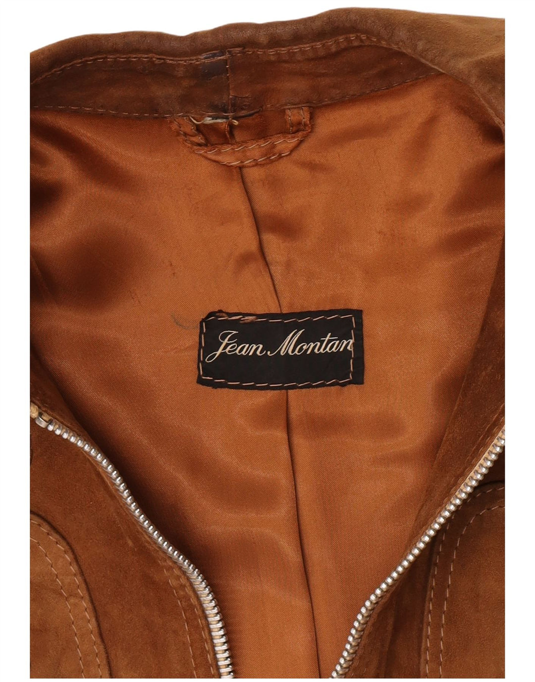 veste en daim femme vintage UK 10 Petit Brun