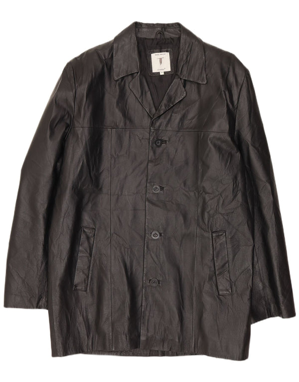 CONBIPEL Manteau en Cuir Homme IT 50 Grand Cuir Noir