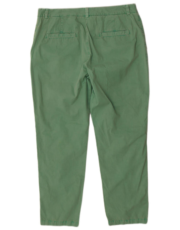 Marks & Spencer Pantalon chino court pour femme UK 14 Large W34 L27 Coton vert
