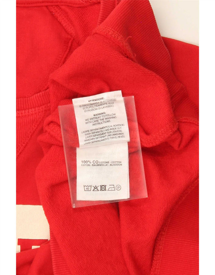 Carrera Graphic Regular Fit Sweatshirt Jumper Homme Rouge Moyen Coton