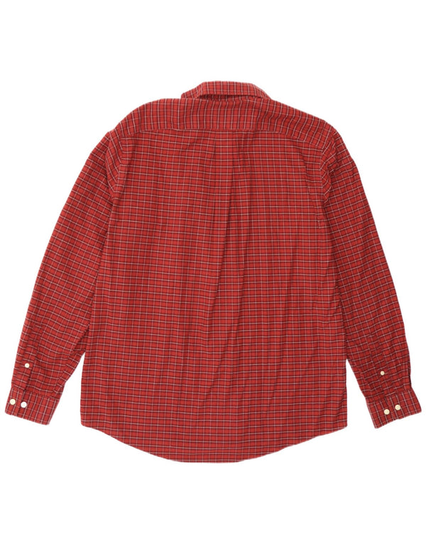 Eddie Bauer Chemise décontractée en flanelle pour homme en coton à carreaux bordeaux