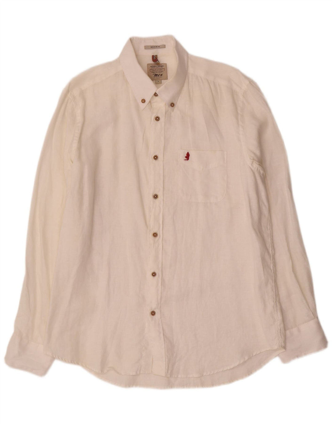 Marlboro Classics Chemise Regular Fit Homme Blanc Cassé