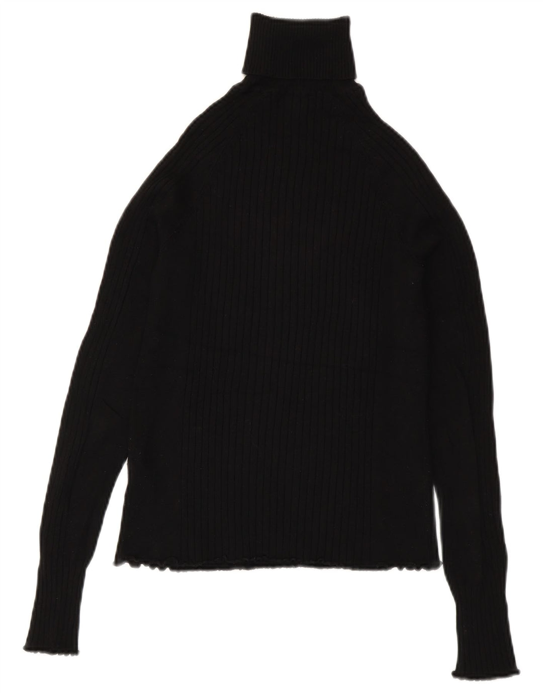 Zara Pull col roulé pour femme UK 8 Small Viscose Noir