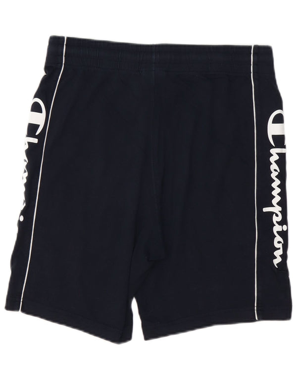 CHAMPION Short de Sport Graphique Homme Petit Bleu Marine