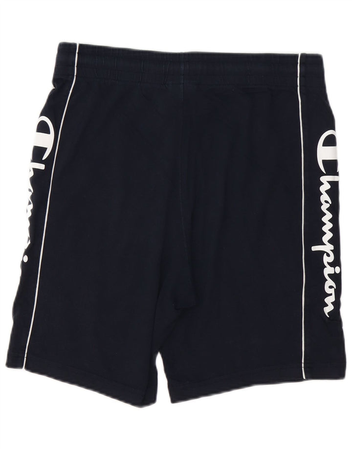 CHAMPION Short de Sport Graphique Homme Petit Bleu Marine
