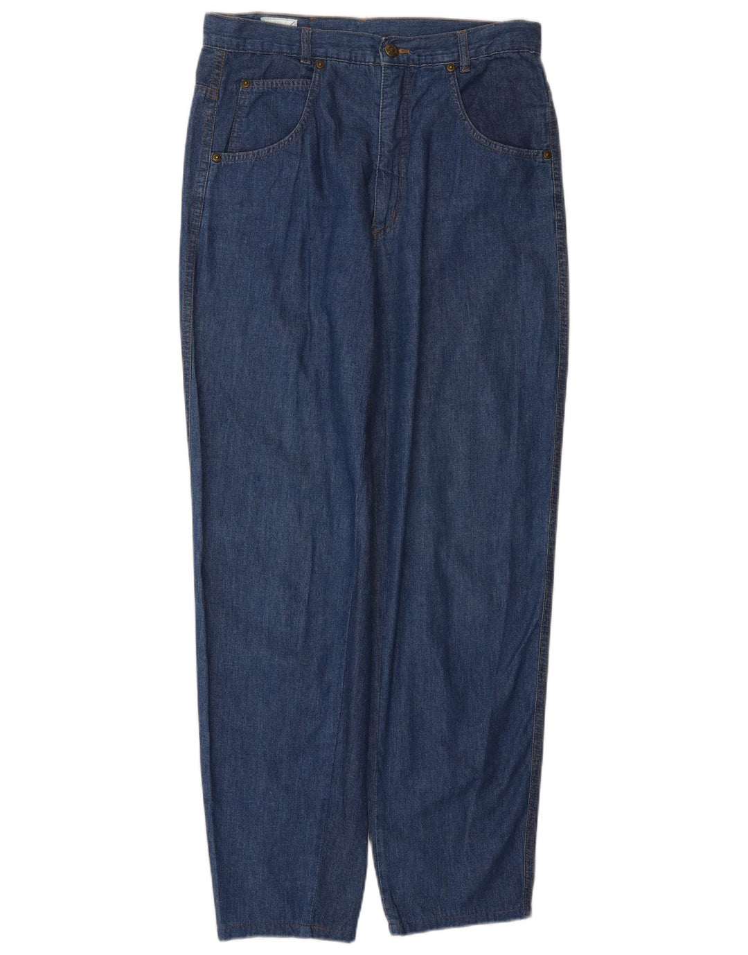 FENDI Jean fuselé taille haute pour femme IT 46 Large W30 L29 Bleu Classique