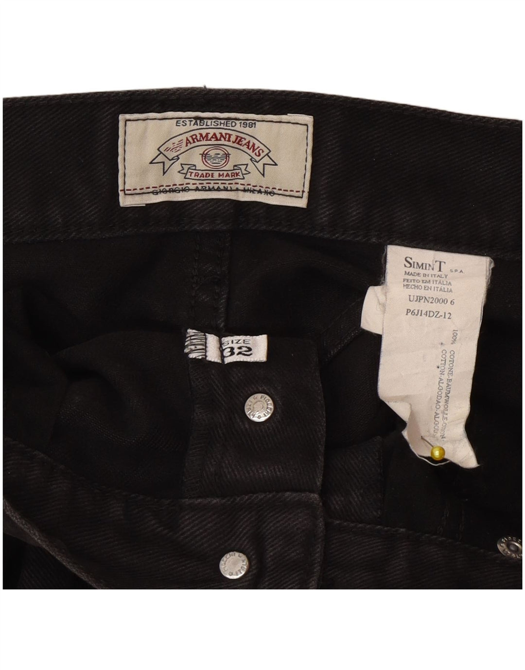 Armani Jean droit homme W32 L28 coton noir
