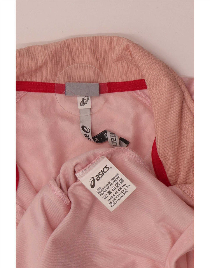 Asics Veste de survêtement pour femme UK 16 Large Rose Colourblock Polyester