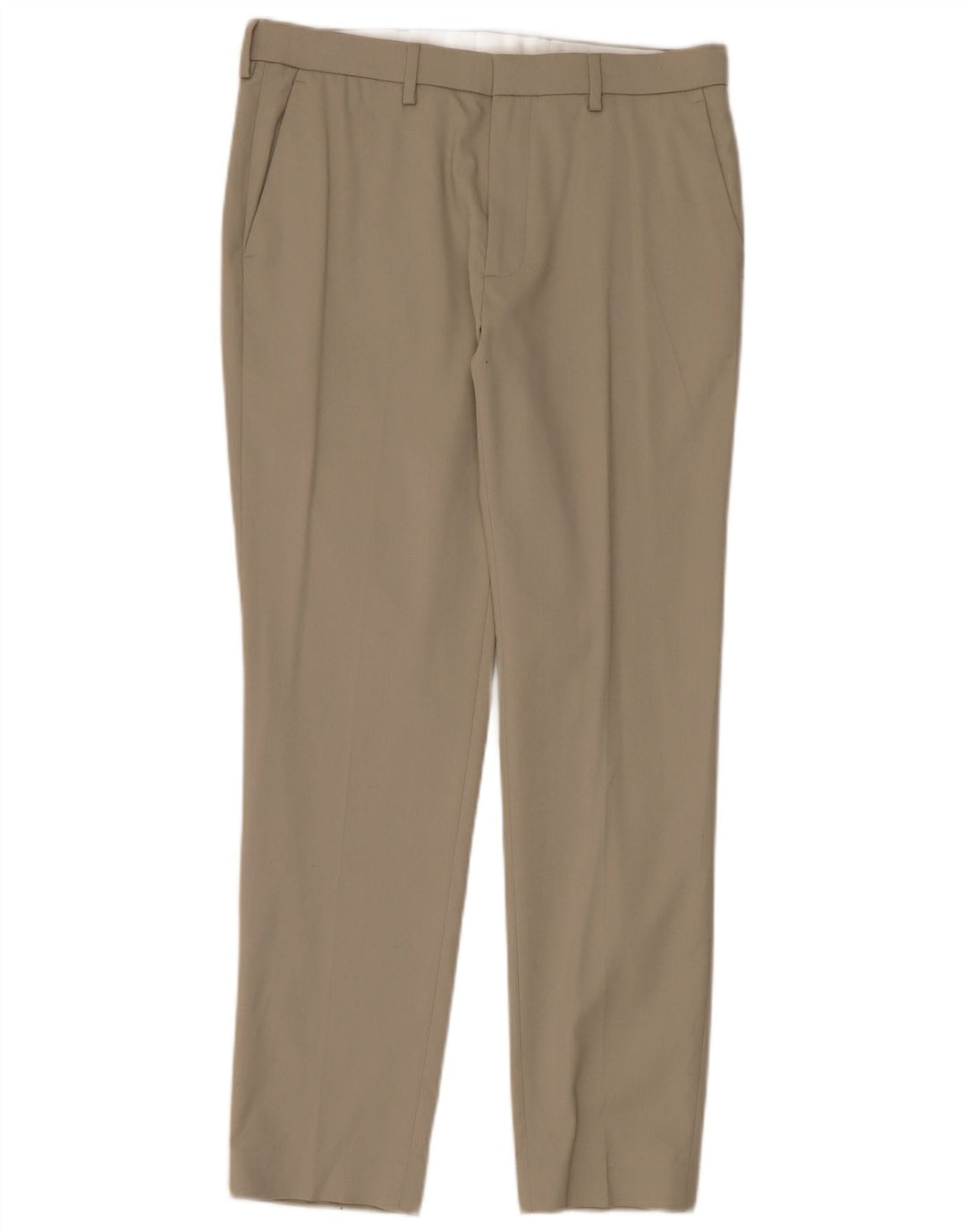 Marks & Spencer Pantalon Chino Slim Homme W34 L31 Beige Polyester
