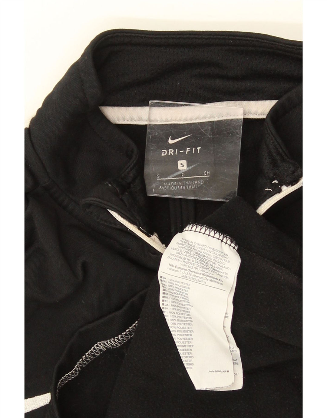 Nike Dri Fit Sweat-shirt à col zippé pour homme Taille S Noir Colorblock