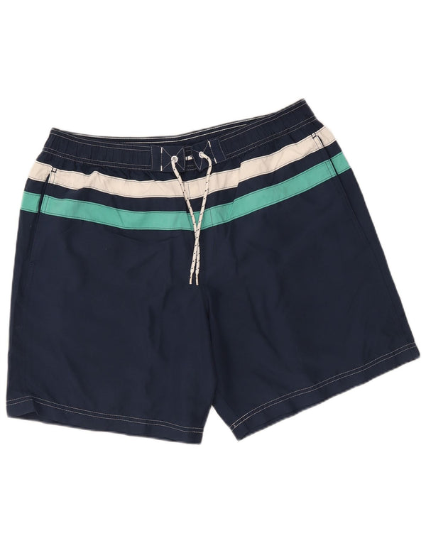 Marks & Spencer Short de bain homme XL bleu marine rayé polyester