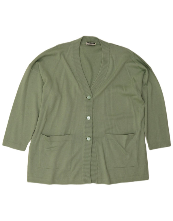 Luisa Spagnoli Pull Cardigan Femme UK 20 2XL Kaki Laine