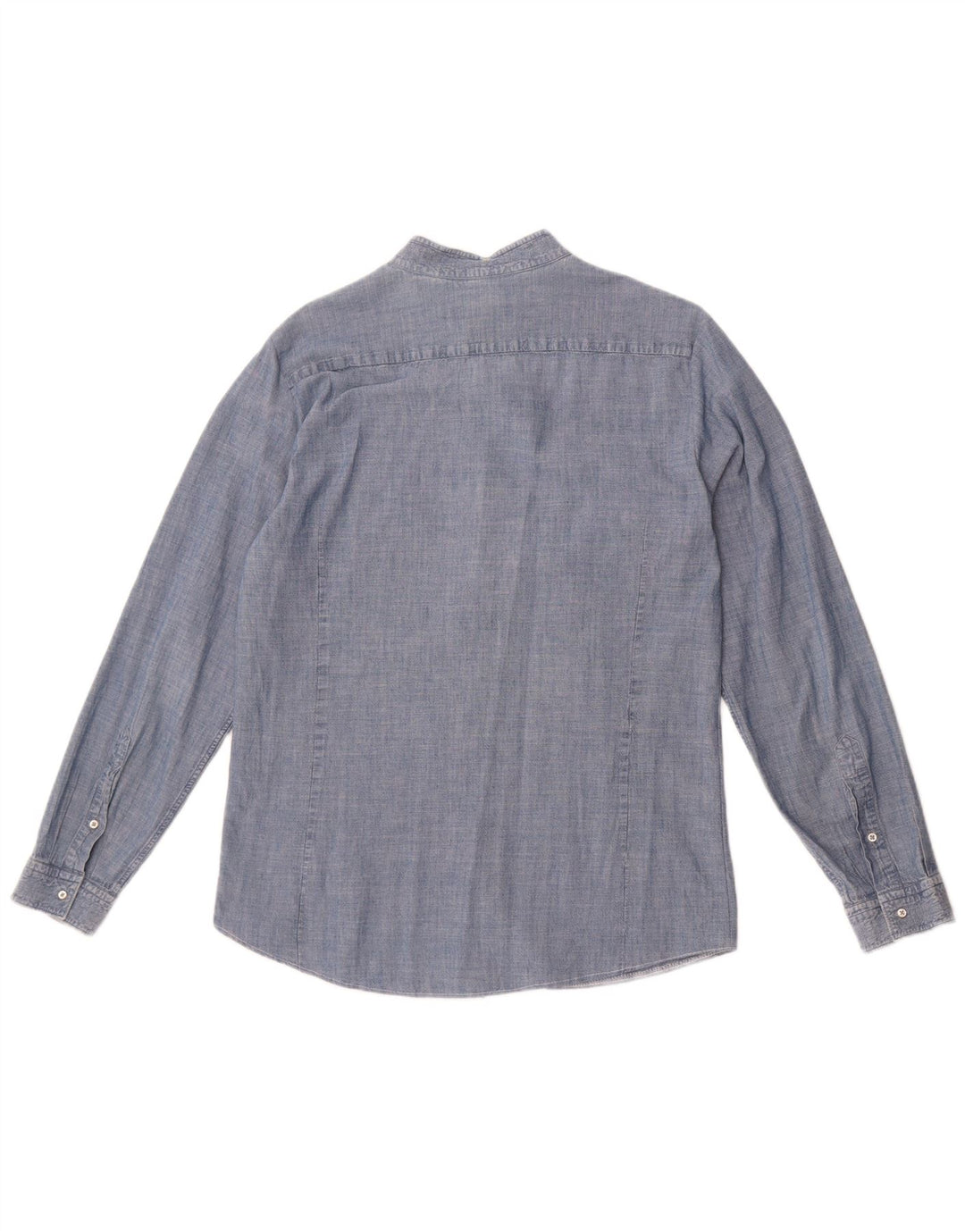 Mauro Grifoni Chemise en jean pour homme Taille 42 16 1/2 Large Bleu