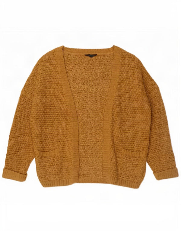 Topshop Cardigan ouvert surdimensionné à manches 3/4 pour femme UK 6 XS Marron