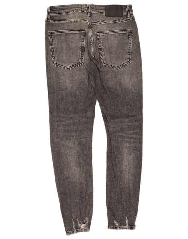 Zara Jean skinny vieilli pour homme EU 38 Small W30 L27 Gris Coton