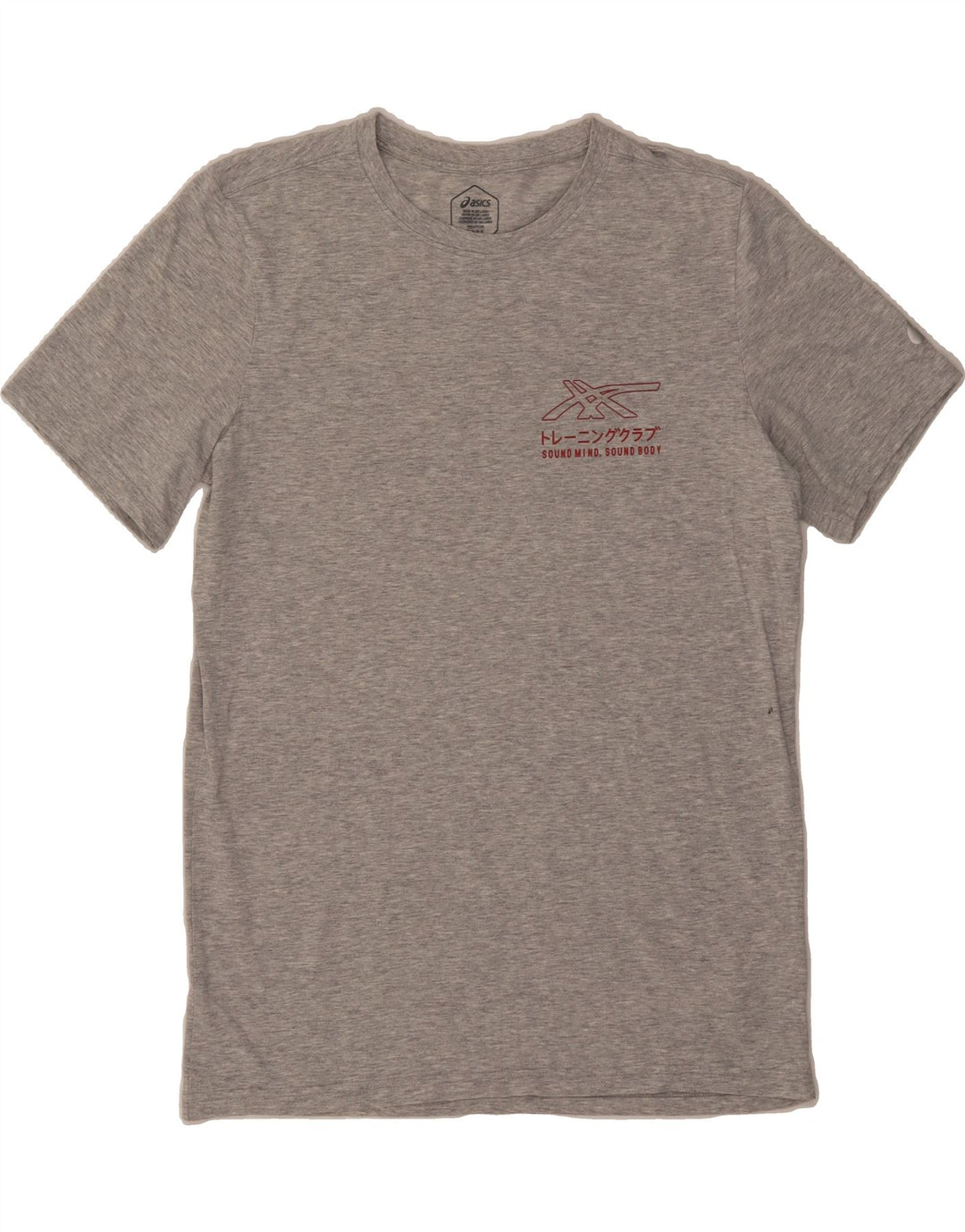 ASICS Mens T-Shirt Top Large Grey Cotton Vintage Asics and Second-Hand Asics from Messina Hembry 