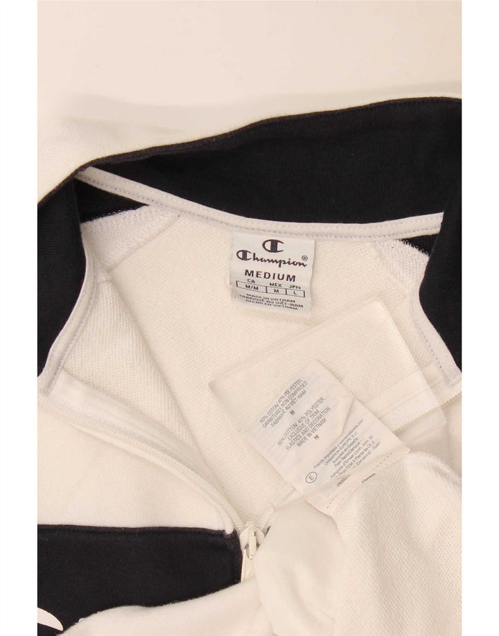 Champion Veste de survêtement graphique pour femme UK 12 Medium White Colourblock