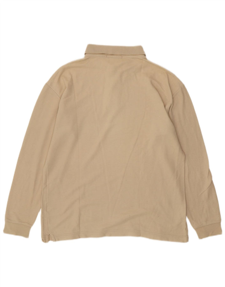 FILA Polo à Manches Longues Homme IT 50 Beige Moyen
