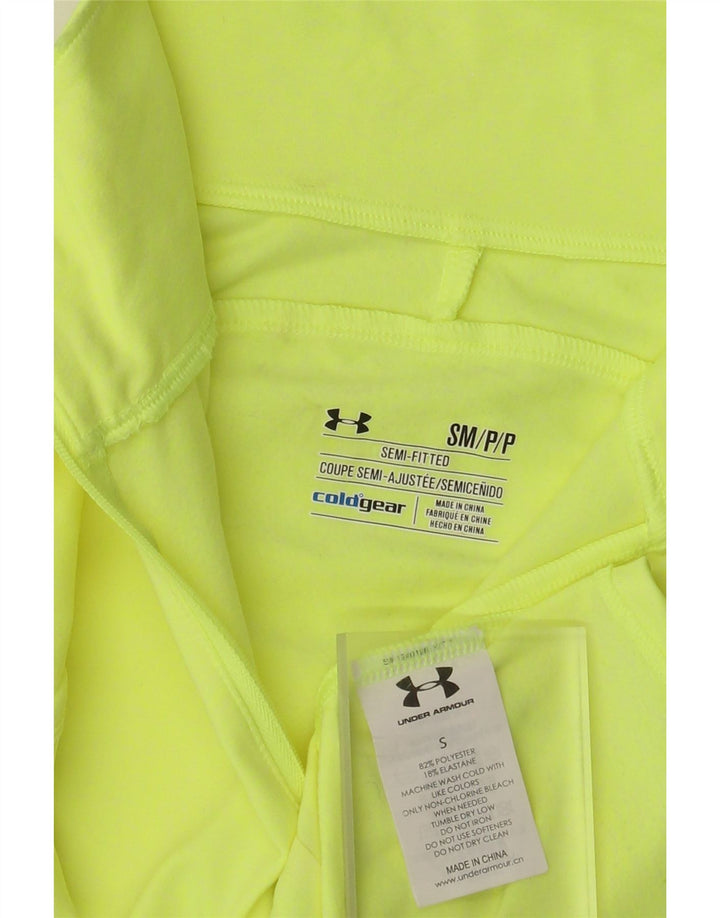 Under Armour Haut de survêtement Cold Gear pour femme UK 8 Small Jaune