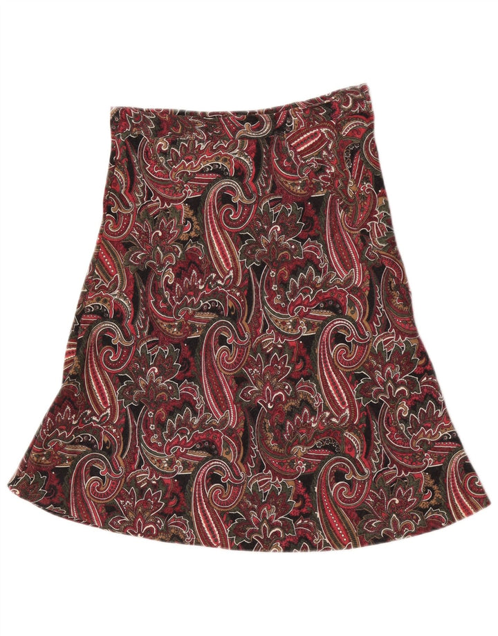 vintage Femme Jupe A-Line W25 Petit Paisley Multicolore
