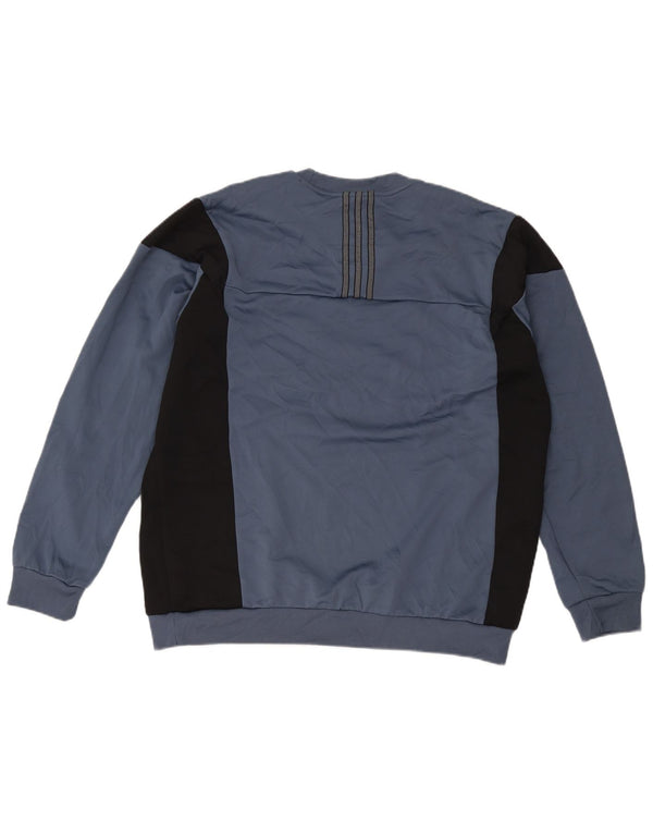 Adidas Sweat-shirt pour homme XL Gris Colorblock Polyester