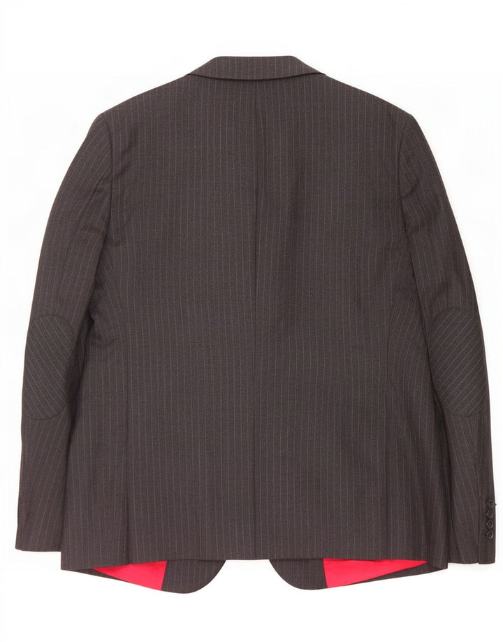 Tommy Hilfiger Veste blazer à 2 boutons pour homme IT 56 3XL Gris à fines rayures