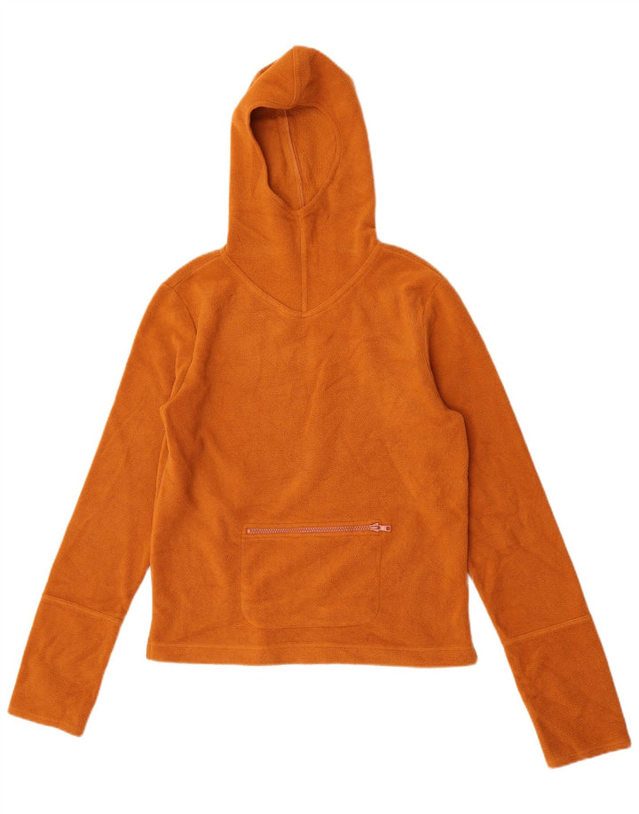 Jigsaw Pull polaire à capuche pour femme UK 14 Orange moyen