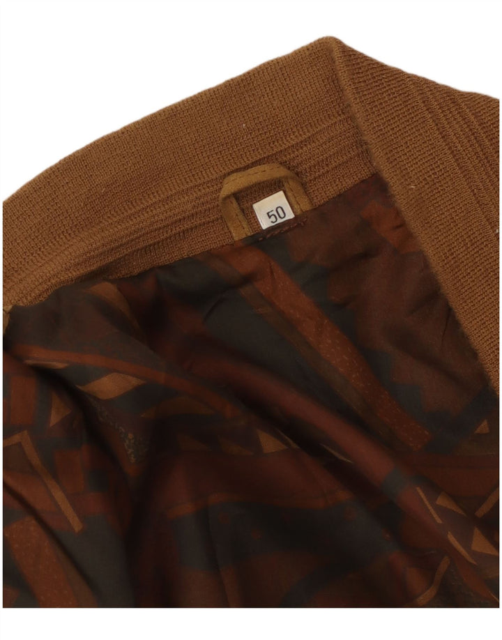 VINTAGE Veste bomber en daim pour homme IT 50 Large Marron