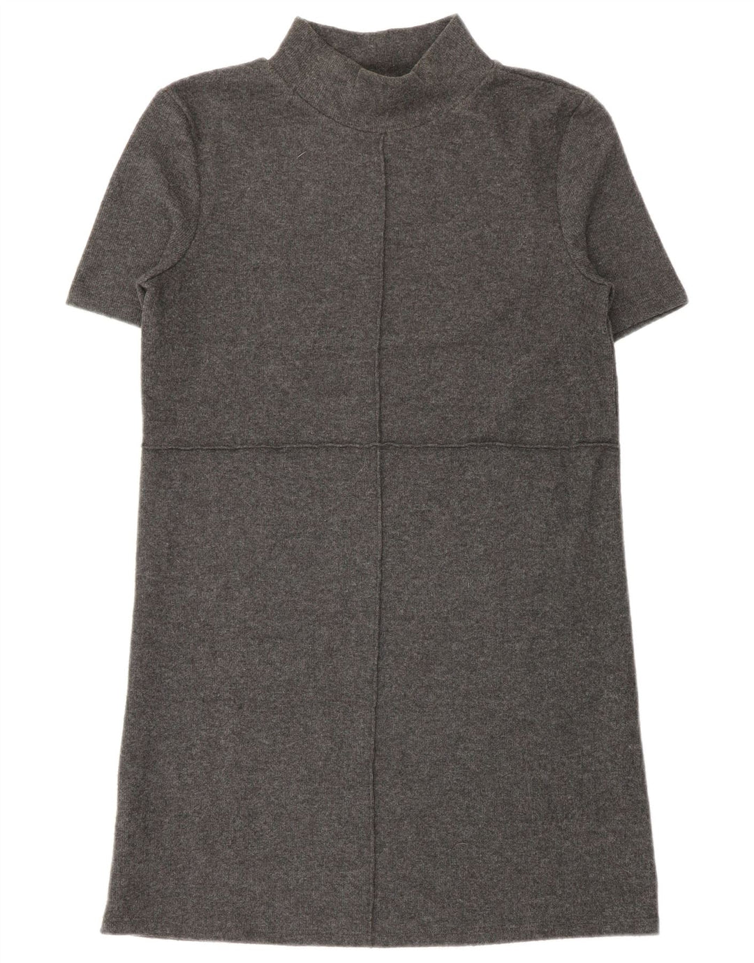 Zara Robe pull à manches courtes pour femme UK 10 Petit Gris Polyester