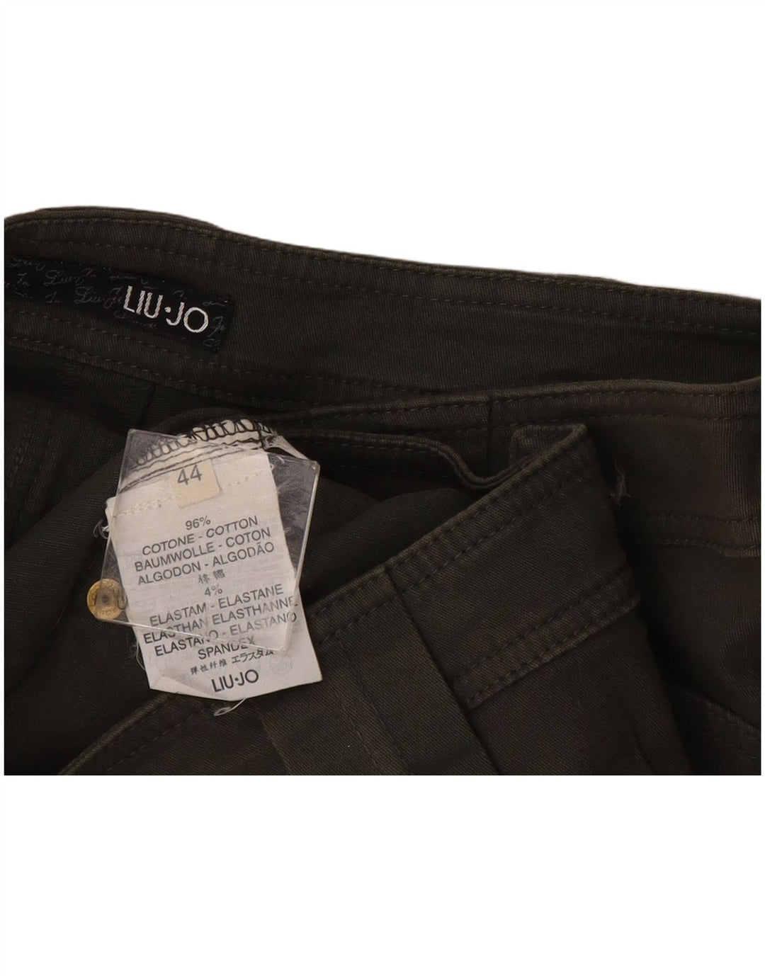 Liu Jo Pantalon chaud pour femme IT 44 Medium W30 Vert Coton