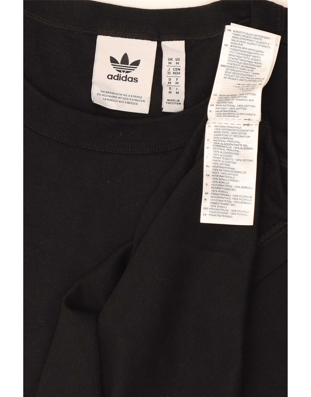 Adidas T-Shirt Homme Haut Noir Moyen Coton