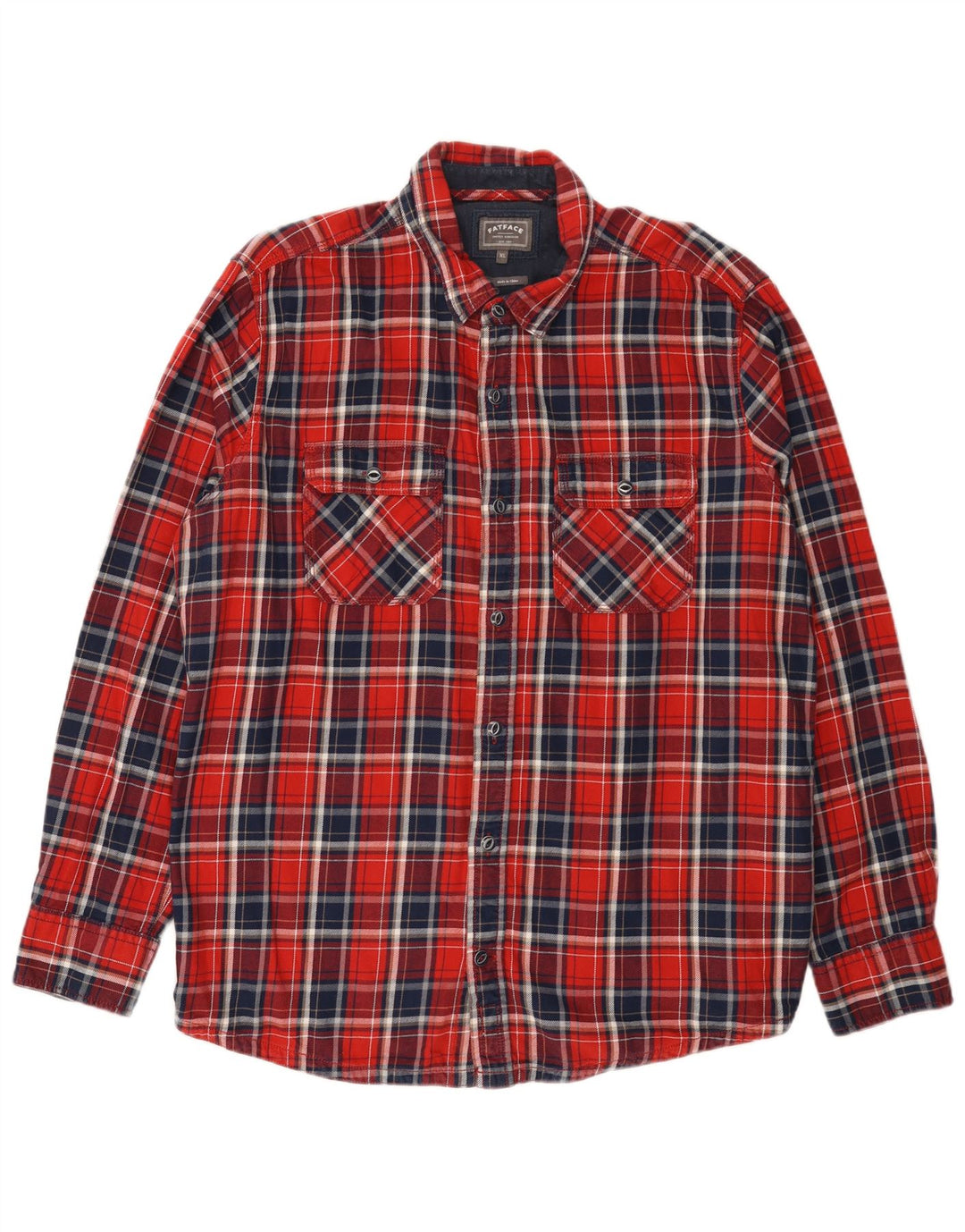 Fat Face Chemise Flanelle Homme XL Rouge Carreaux Coton