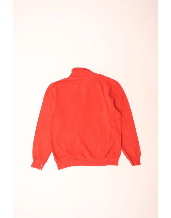 Izod Mens 1/4 Zip Sweatshirt Jumper Petit Rouge Coton