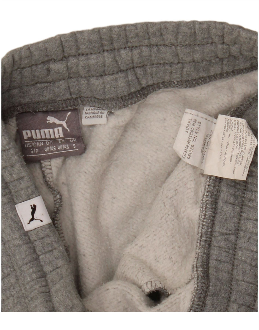 PUMA Pantalon de Survêtement Homme Petit Gris Coton