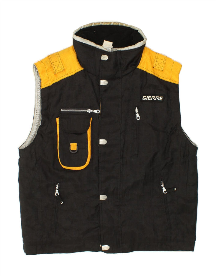 VINTAGE Mens Utility Gilet IT 48 Medium Black Colourblock Nylon Vintage Vintage and Second-Hand Vintage from Messina Hembry 