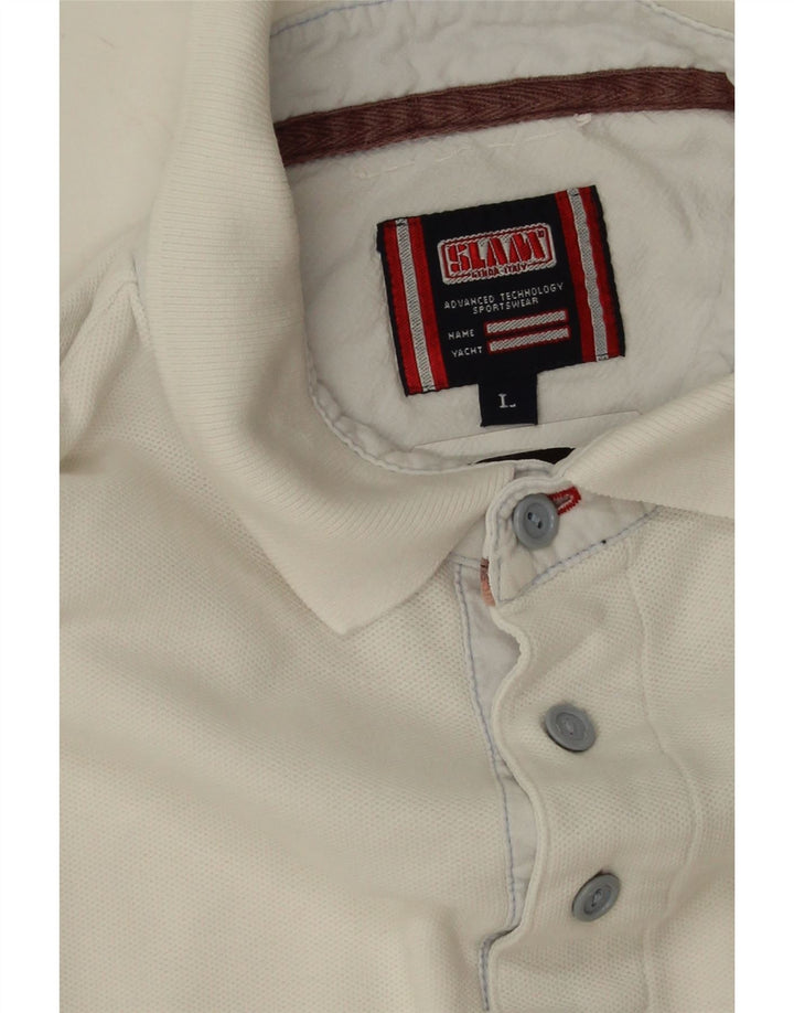 Slam Polo Homme Grand Blanc Coton