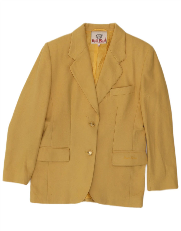 Laura Biagiotti Veste Blazer 2 Boutons Femme IT 42 Jaune Moyen