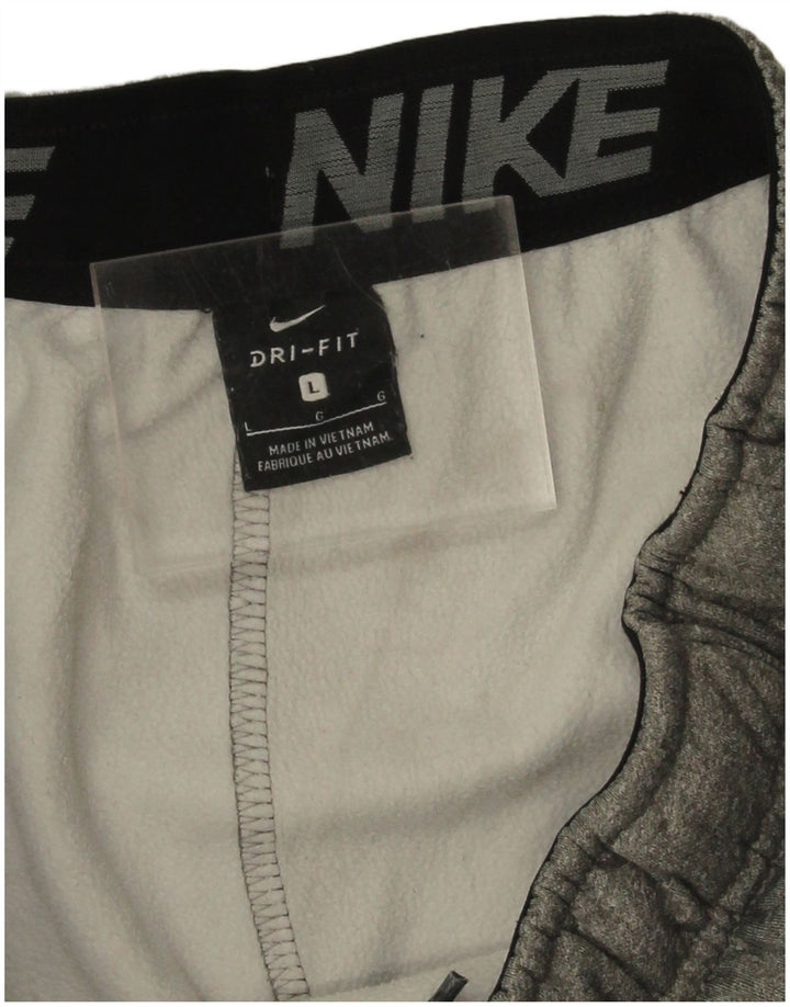 Nike Pantalon de survêtement Dri Fit pour homme en polyester moucheté Gris Taille L