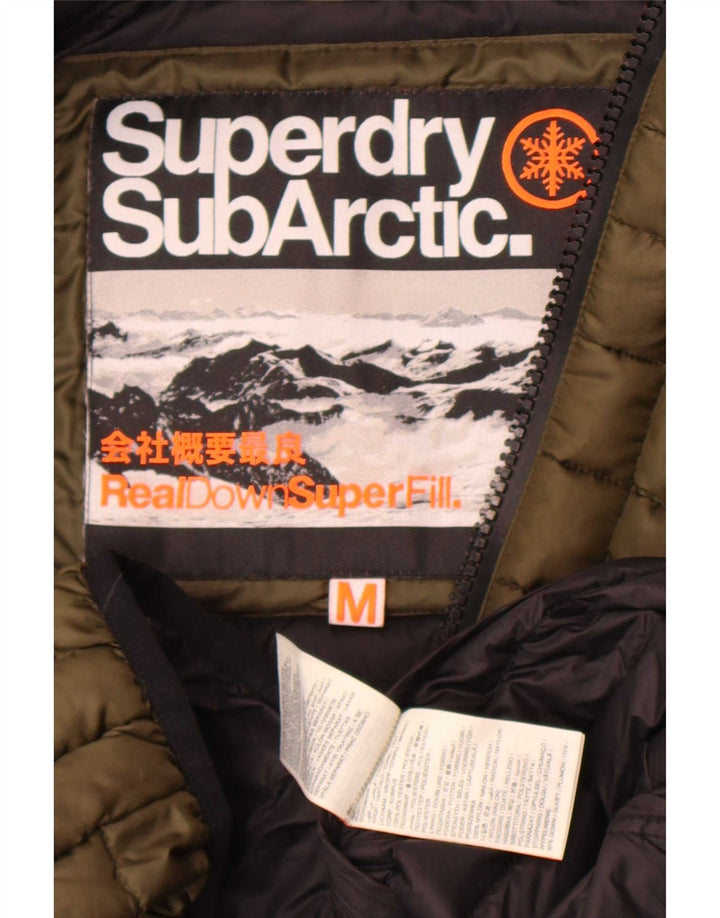 Superdry Veste matelassée pour hommes UK 38 Medium Kaki Polyester