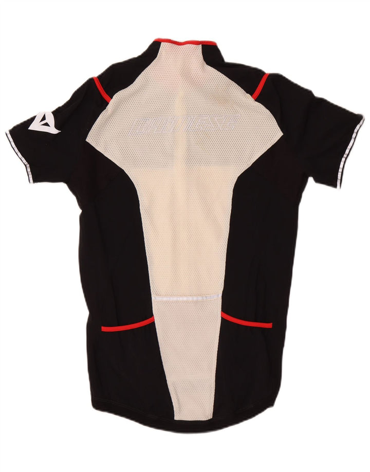 Dainese Haut en Jersey à Manches Courtes et Col Zippé pour Homme Noir Moyen Colorblock