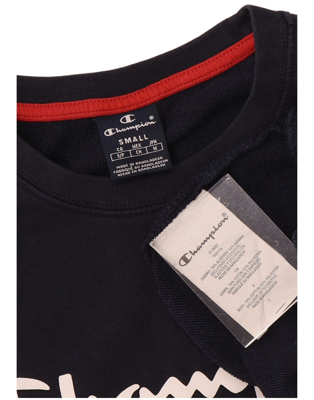 Champion Sweat-shirt graphique pour homme en coton bleu marine Taille S