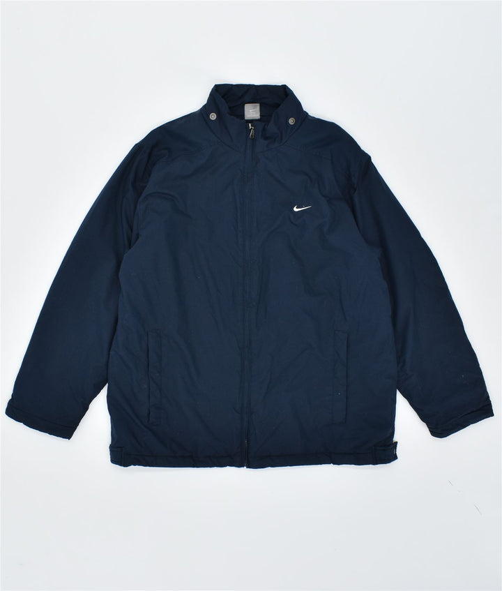 NIKE Veste coupe-vent pour hommes UK 42/44 Large Bleu Marine Polyester