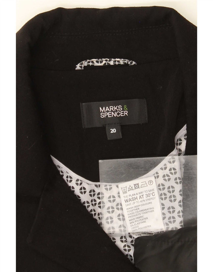 Marks & Spencer Veste blazer à 2 boutons pour femme UK 20 2XL Noir Polyester